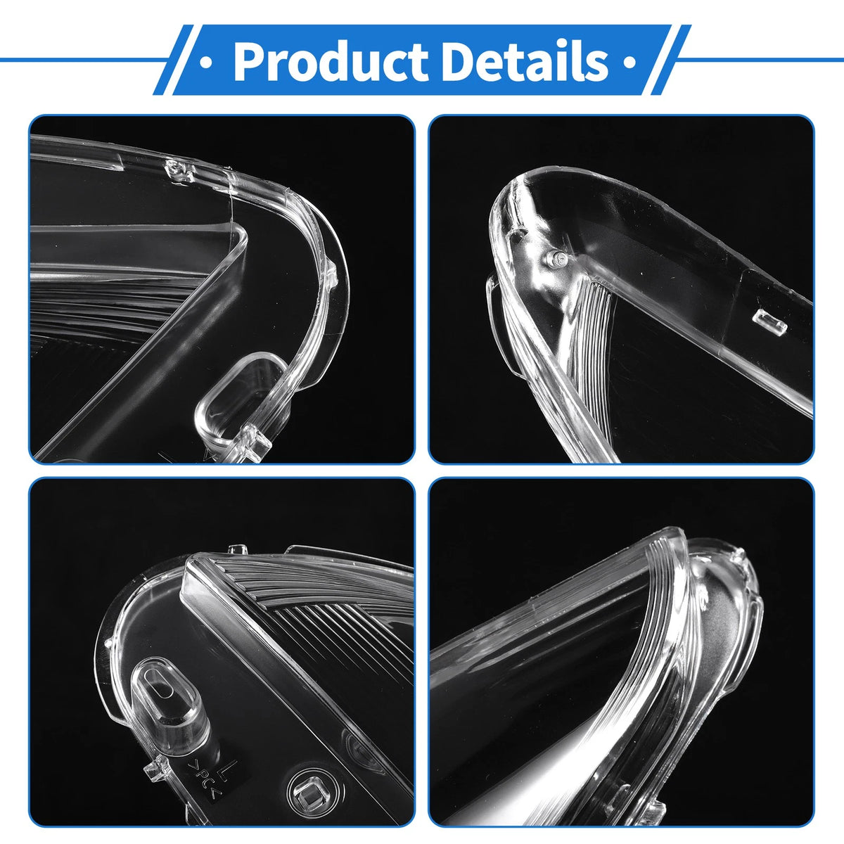 1 Pcs Headlight Lens Cover for Peugeot 3008 (2013–2019) PC Clear