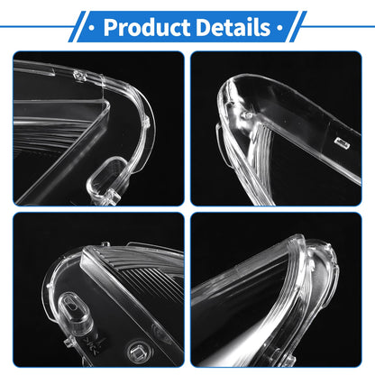 1 Pcs Headlight Lens Cover for Peugeot 3008 (2013–2019) PC Clear