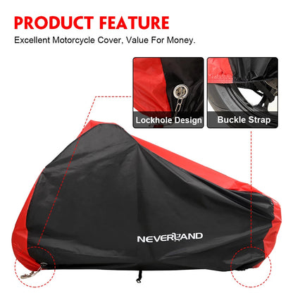 Motorcycle Cover Waterproof for Scooter (Outside Storage, UV Protection)