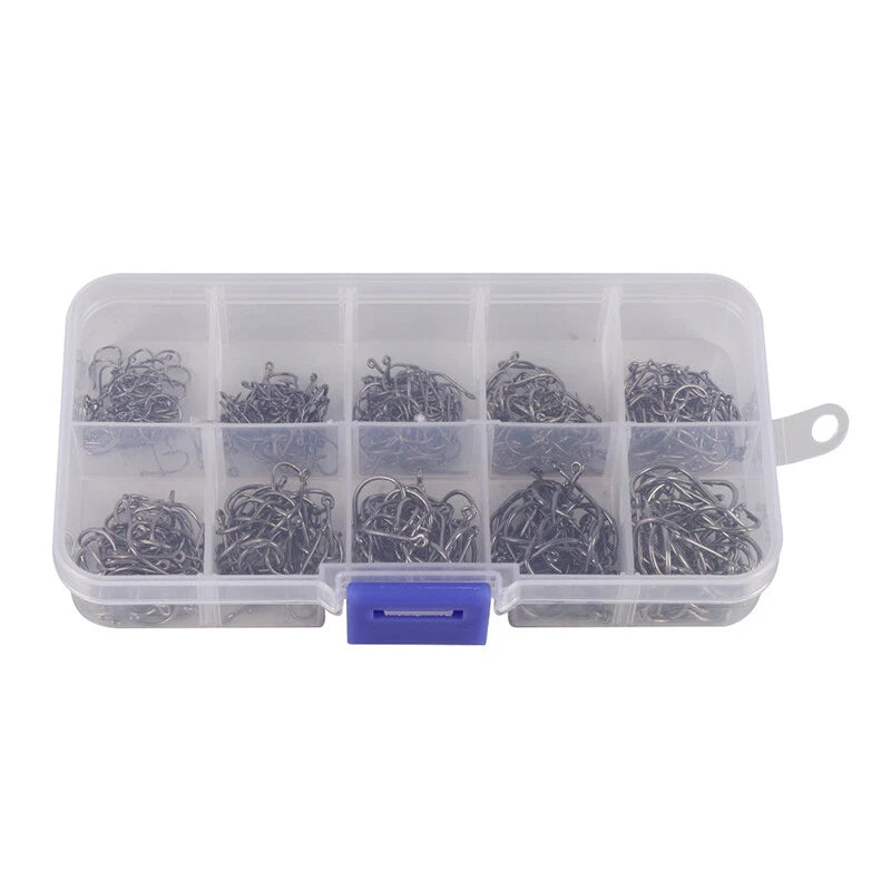 500 Pcs Carbon Steel Barbed Carp Hooks for Fishing