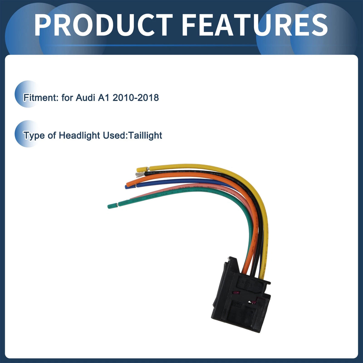 Headlight Wiring Harness Assembly for Audi A1 (2010–2018) No.6Q0937702