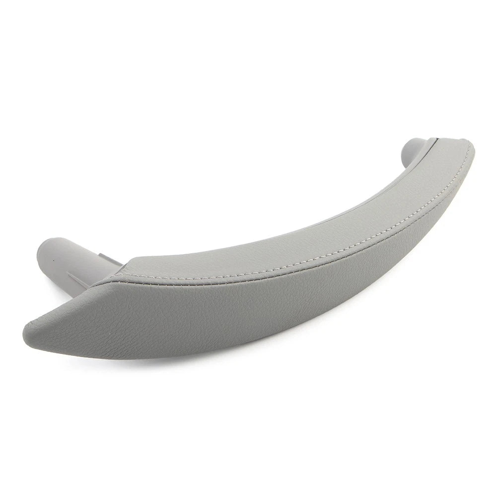 1Pcs Grey Door Trim Pull Handle Left Side Real Leather for BMW X5 X6 (2007–2013)