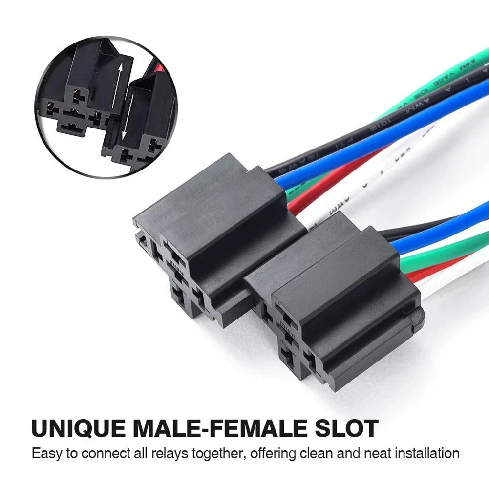 6X Wiring Kit with Color Coded Relays and Fuses for Automotive Use