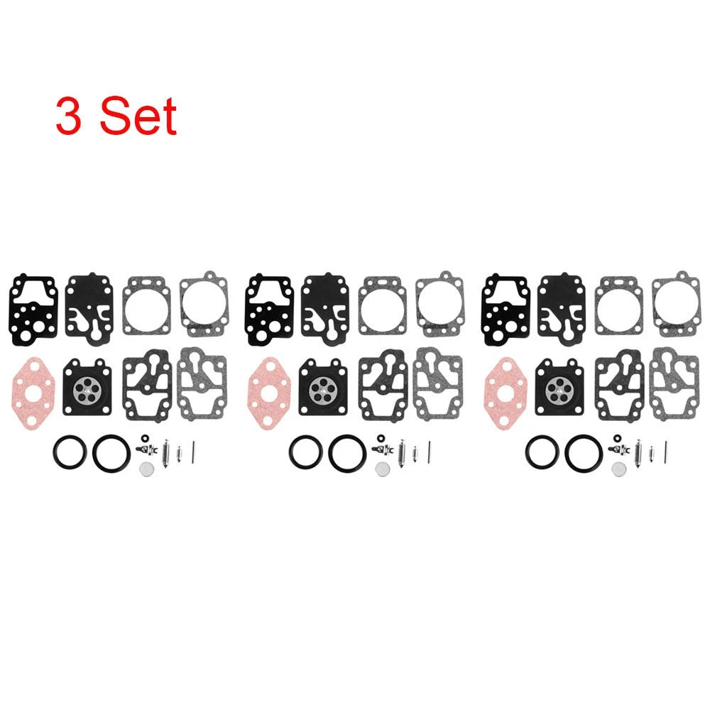 Set of 3 Carburetor Repair Kits for Walbro K20-WYL (Honda GX22 GX31)