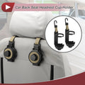 2X Back Seat Headrest Cup Holder for Car (Beige)