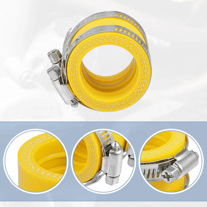 Carburetor Adapter Inlet Intake Pipe Boot 35mm ID with Clamp for