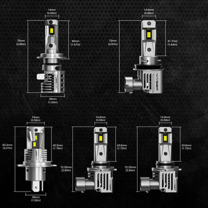H7 LED Headlight Bulbs Kit for NOVSIGHT (80W 18000LM 6500K)