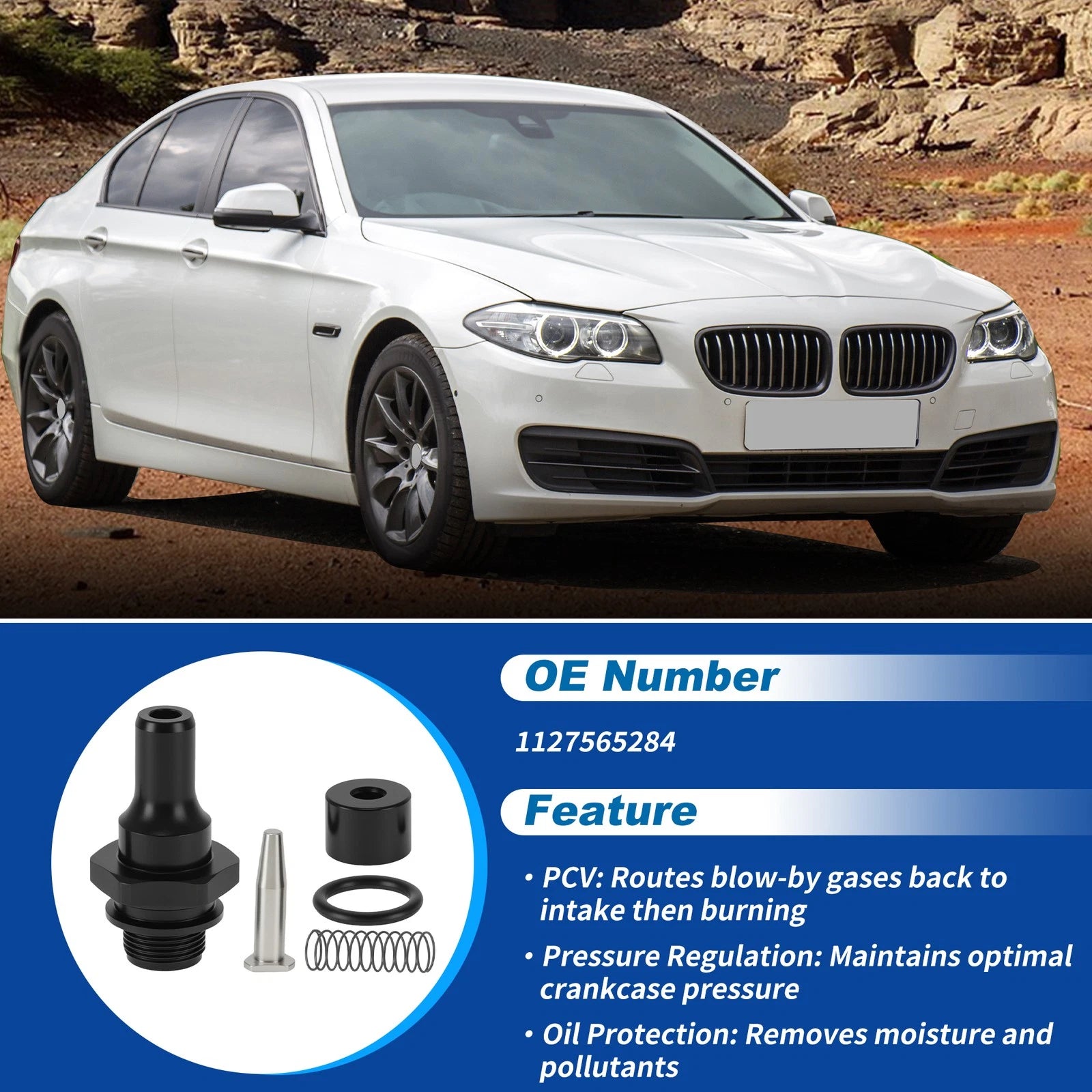 N54 PCV Valve for BMW 335i 535i E60 E61 E71 E82 E88 E89 E90 E91 E92 E93 X6 Z4 (2007–2013)