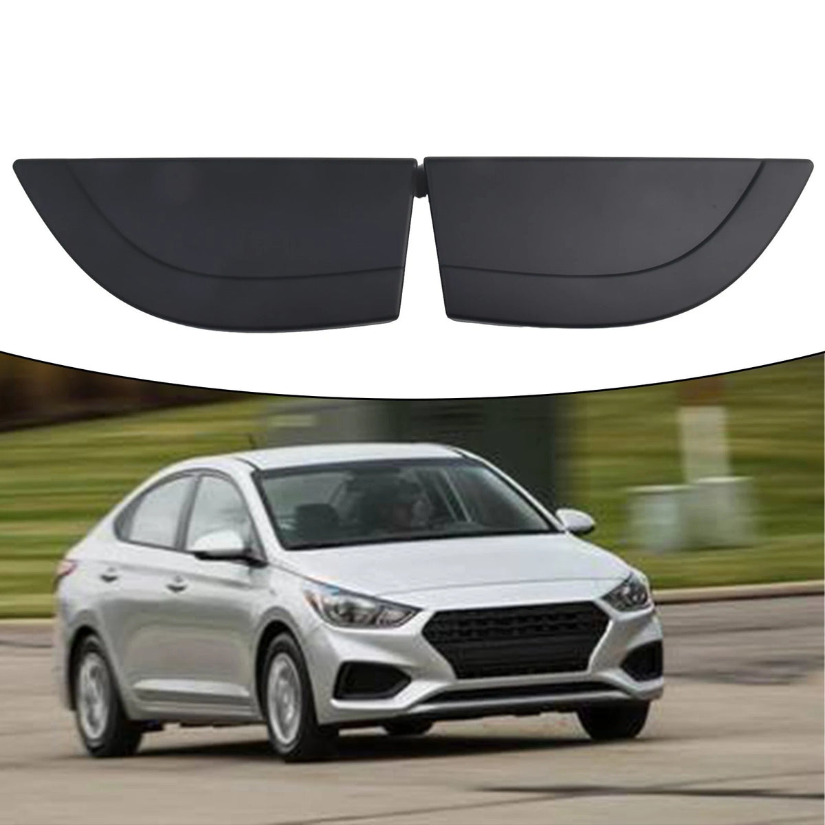 Black Rear Door Outside Pillar for Hyundai Accent (2010–2017)
