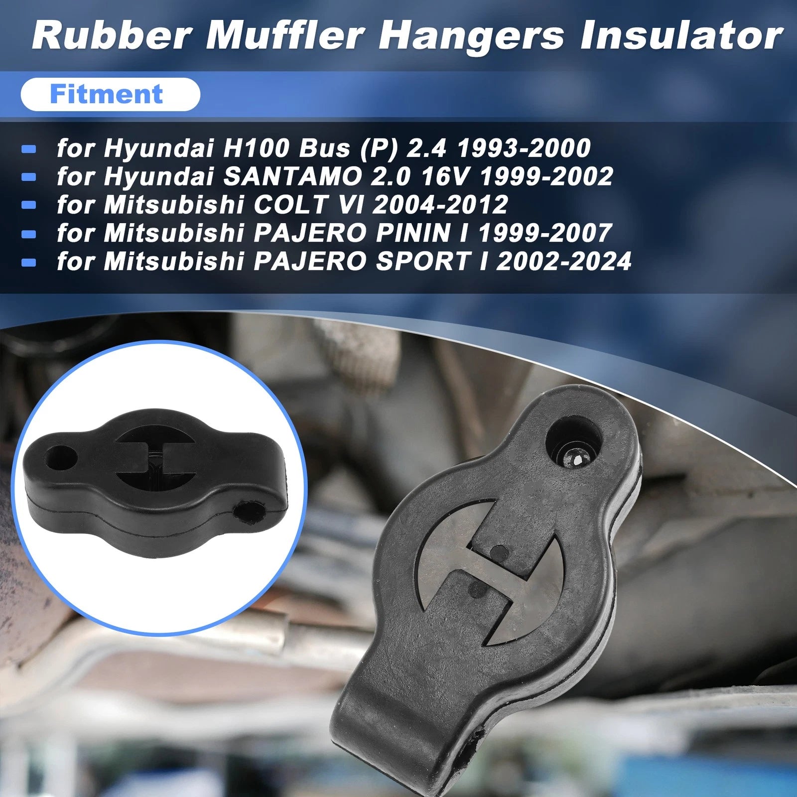 Muffler Hanger Rubber Set 4pc for Hyundai H100 Bus (1996–2015)