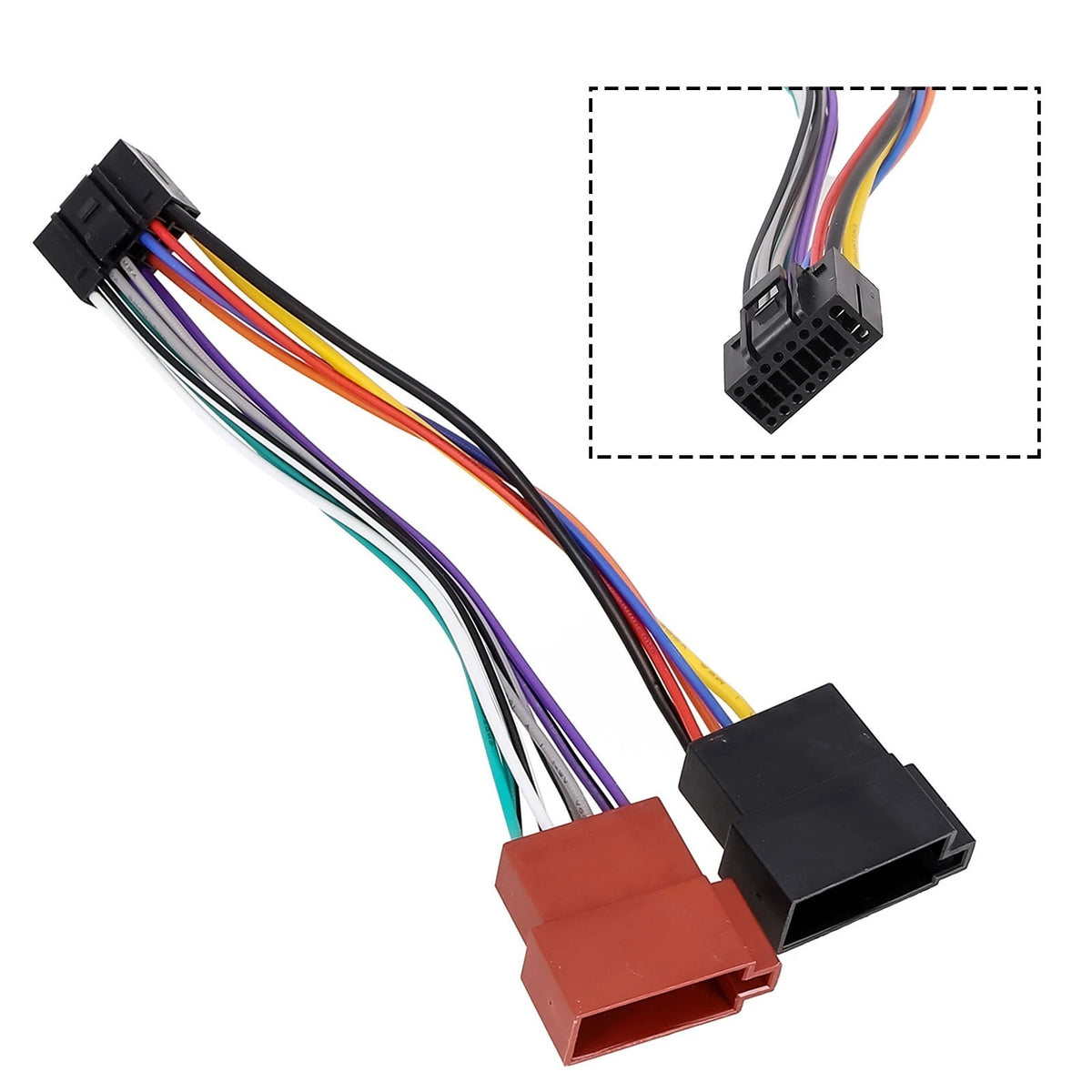 16 Pin ISO Wiring Harness Adapter for Car Stereo Radio (Universal)