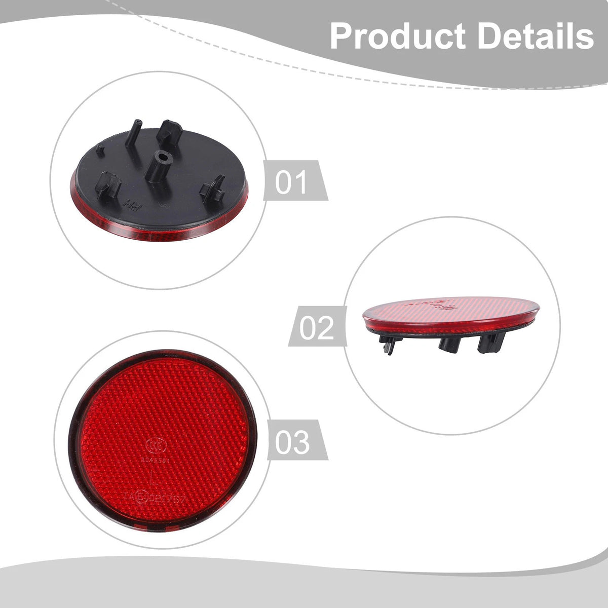Rear Bumper Round Reflectors for Nissan QASHQAI (2007–2015)