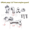 Chrome Footrest Foot Peg Mounting Kits for Harley-Davidson (w/1 1/4" Bars)