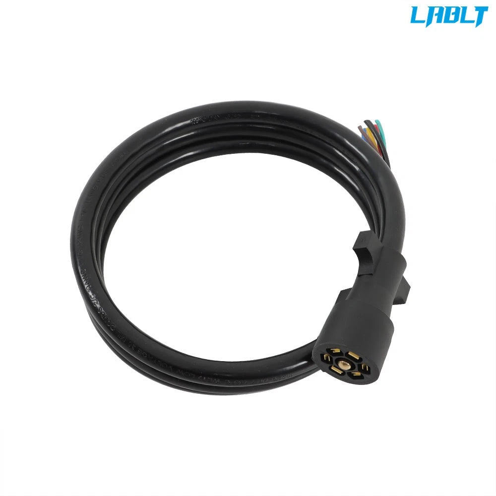 7FT Wire Harness Light Plug Connector for Trailer 7-Way 7-Pin