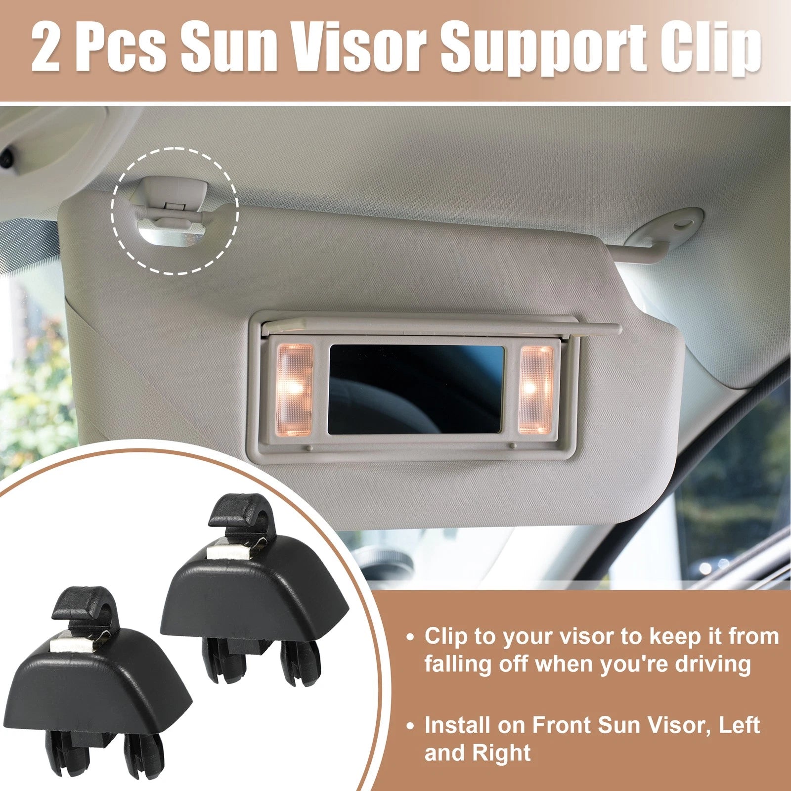 Sun Visor Support Clip Retainer Set for Volkswagen Passat (2012–2015)