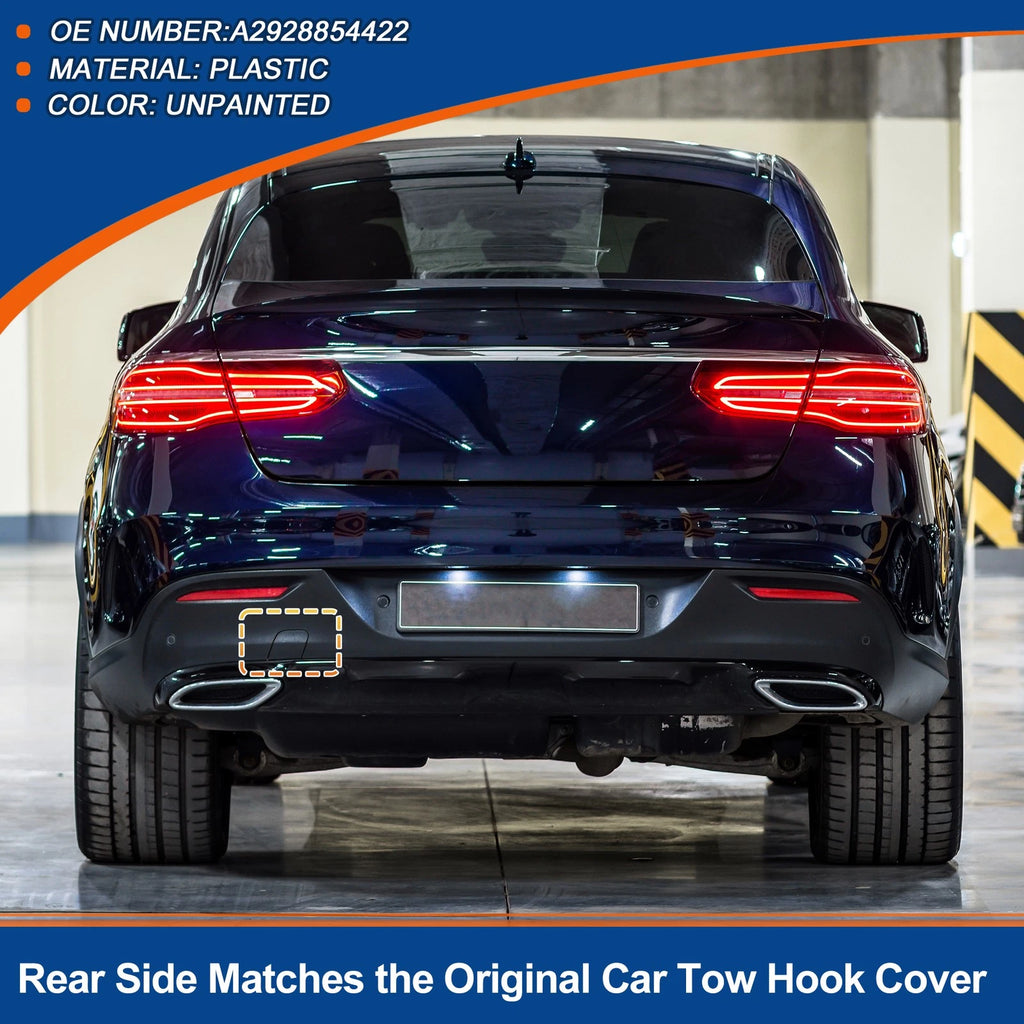 Rear Tow Hook Cover Unpainted Replacement for Mercedes-Benz W292 (2017–2020)