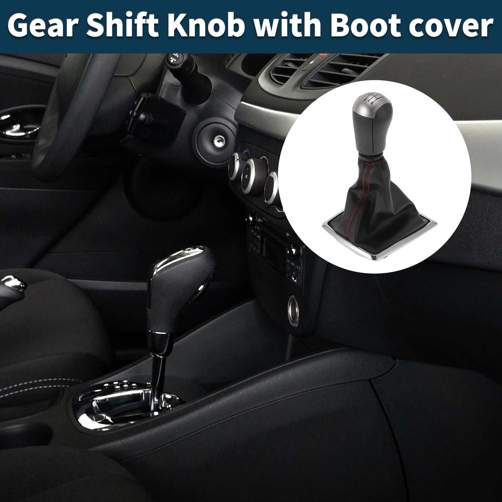 6 Speed Manual Gear Shift Knob with Cover for Ford Focus MK2 (2004–2008)
