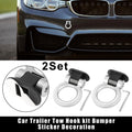 Tow Hook Ring Decor Bumper Sticker 2 Set for Universal Fit (Any Year–Any Year)