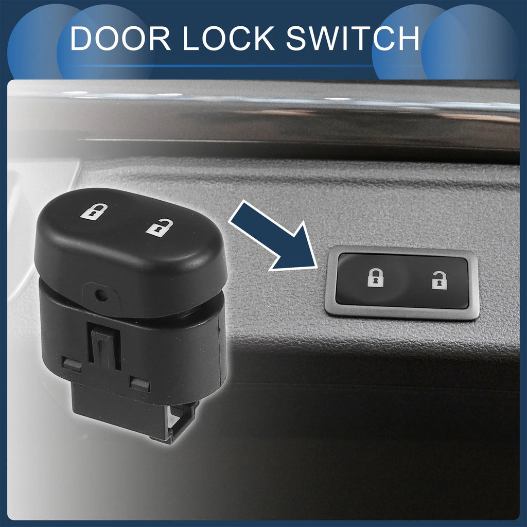 Car Door Lock Switch Front Right Replacement for Chevrolet Malibu (2008–2009)