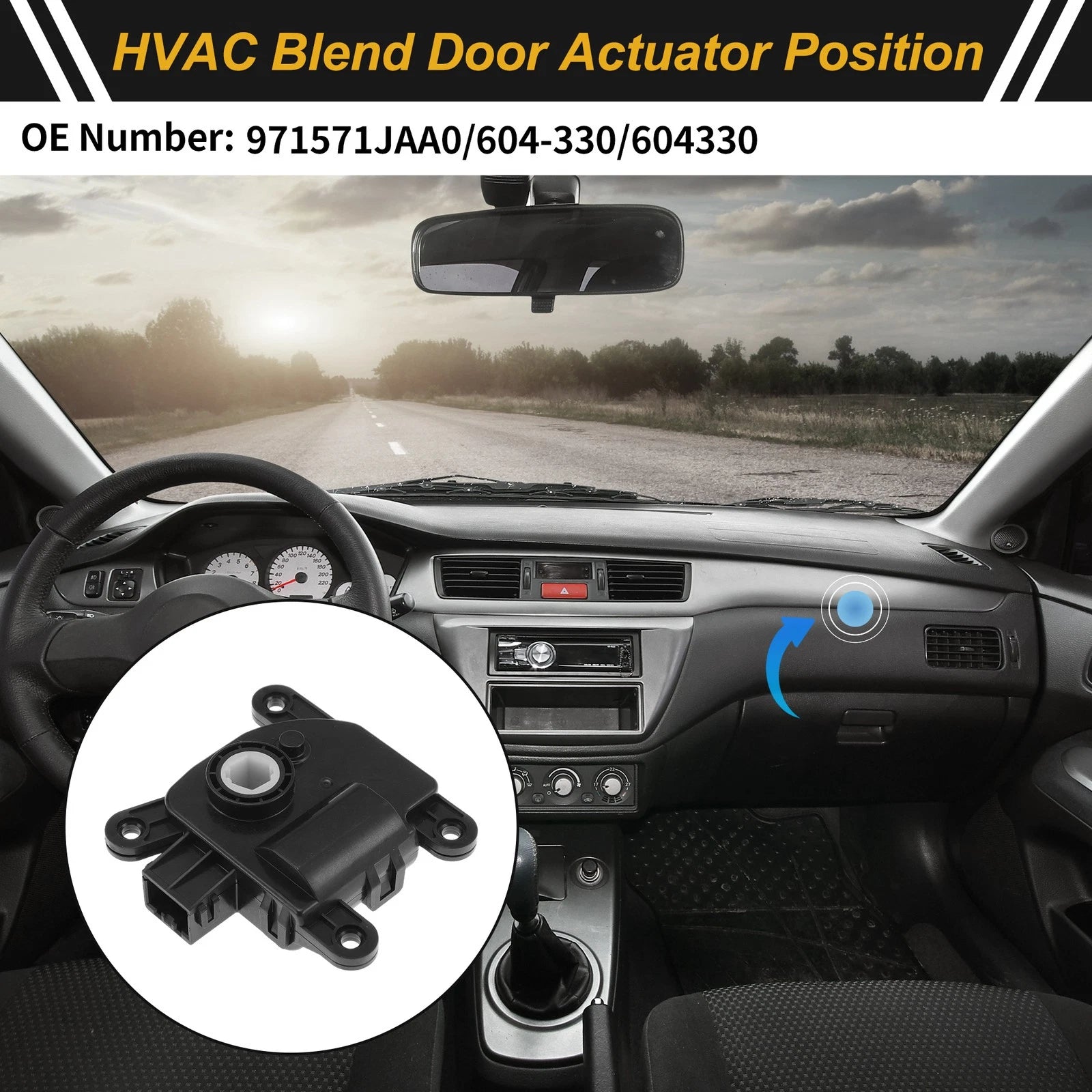 HVAC Heater Blend Door Actuator Replacement for Hyundai Accent (2018–2019)