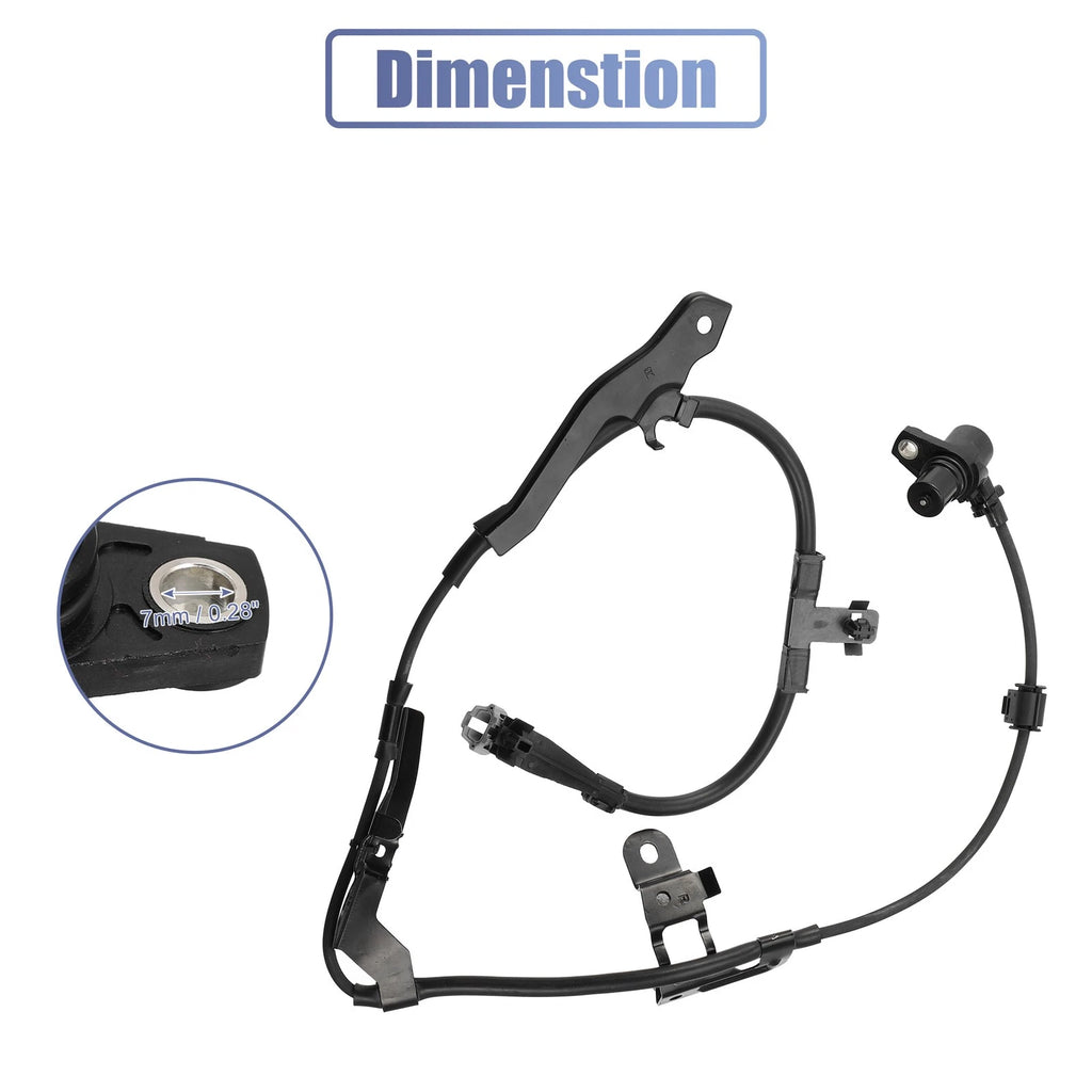 ABS Wheel Speed Sensor Front Right Replacement for Toyota Sequoia (2001–2007)