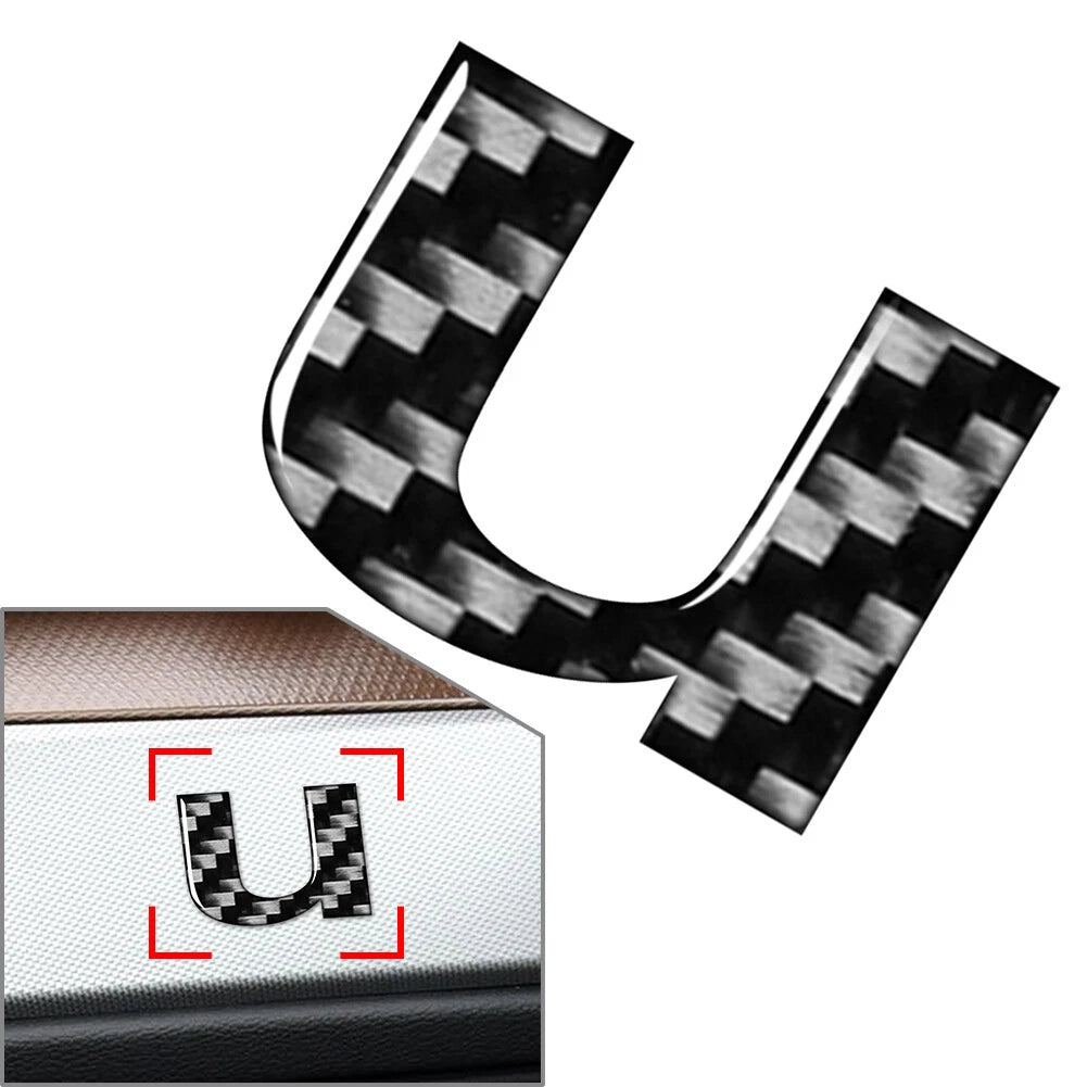 u Window Door Wall Car Badge Emblem Lowercase Alphabet Letter Decals Stickers