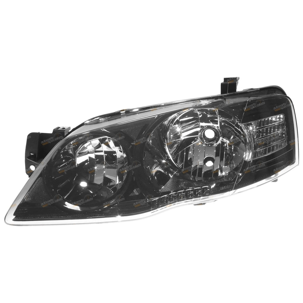 LH Black Headlight for Ford Falcon BF (2005–2011) Left Passenger