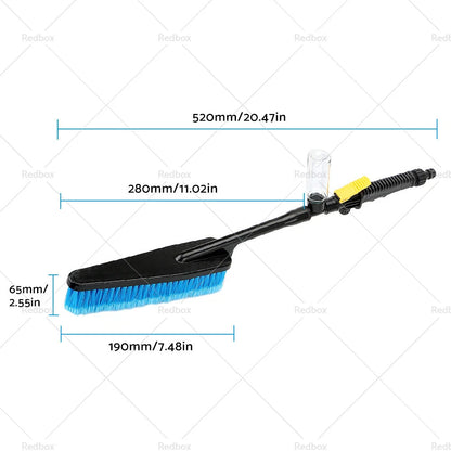 Car Cleaning Wash Brush Tool with Long Handle and Foam Bottle