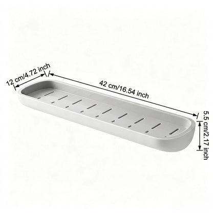 Wall Mount Shower Shelf for Toiletries 42x12x5.5cm Drainage Design