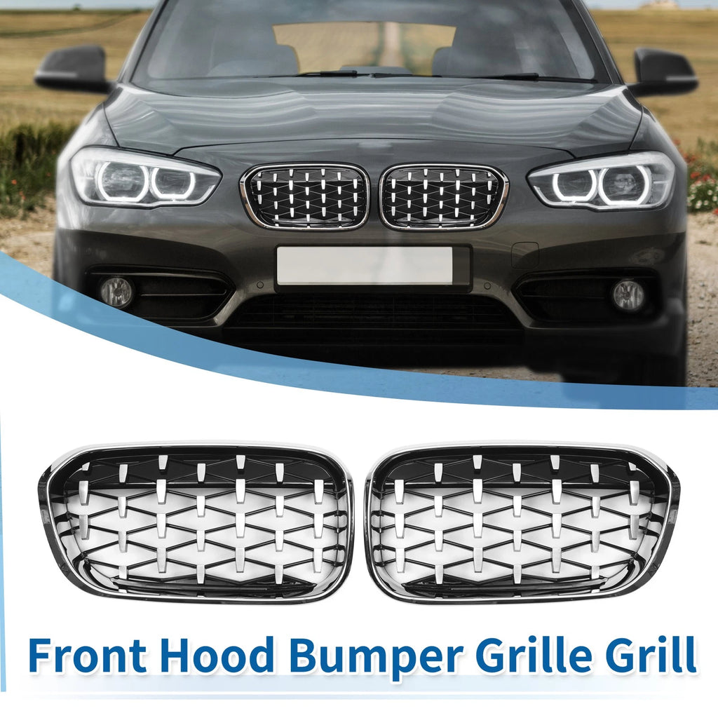 Front Upper Bumper Grille Pair for BMW 1 Series F20 (2015–2018)