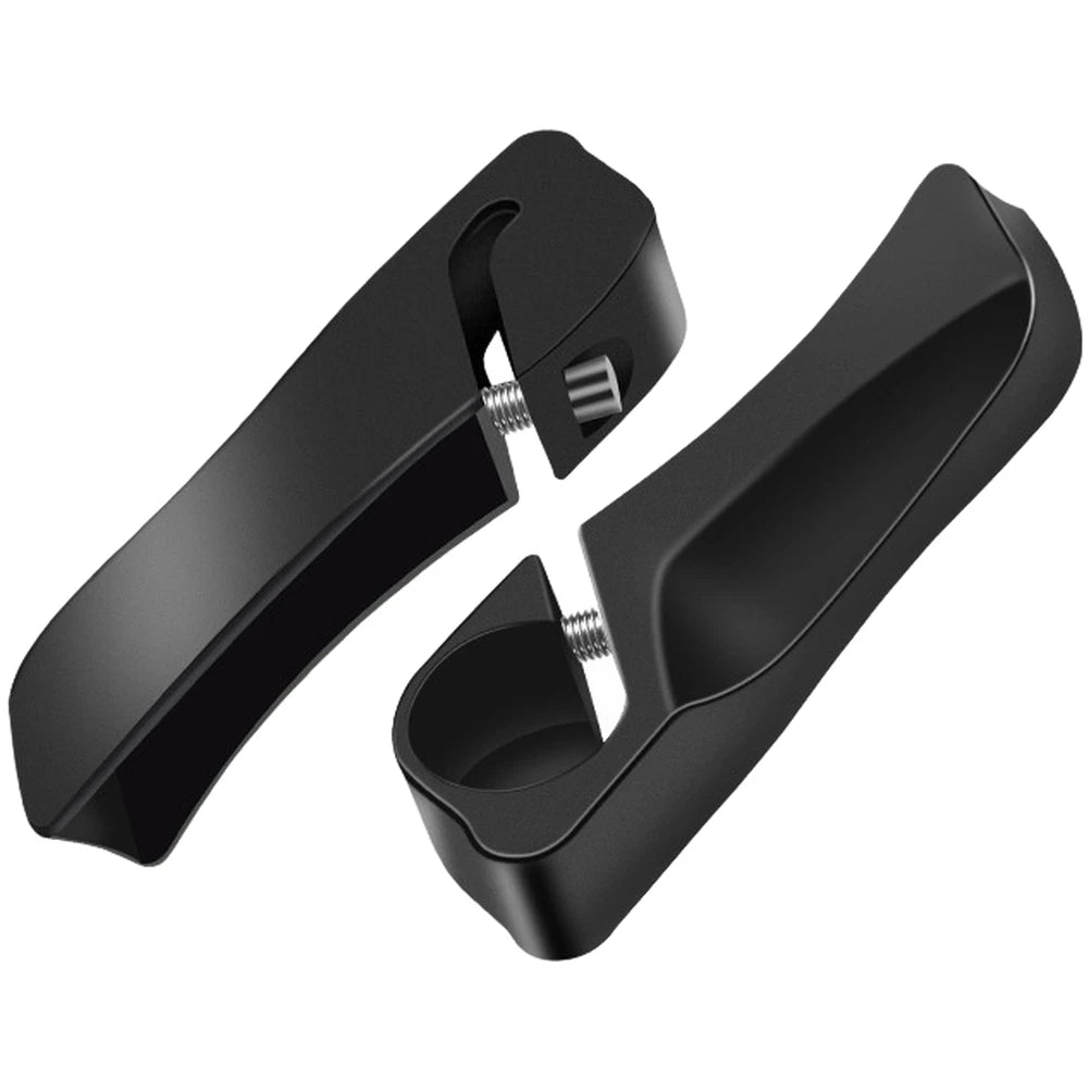 Aluminum Alloy Bar Ends for Bicycle Handlebars 22.2mm (Ergonomic, Black)