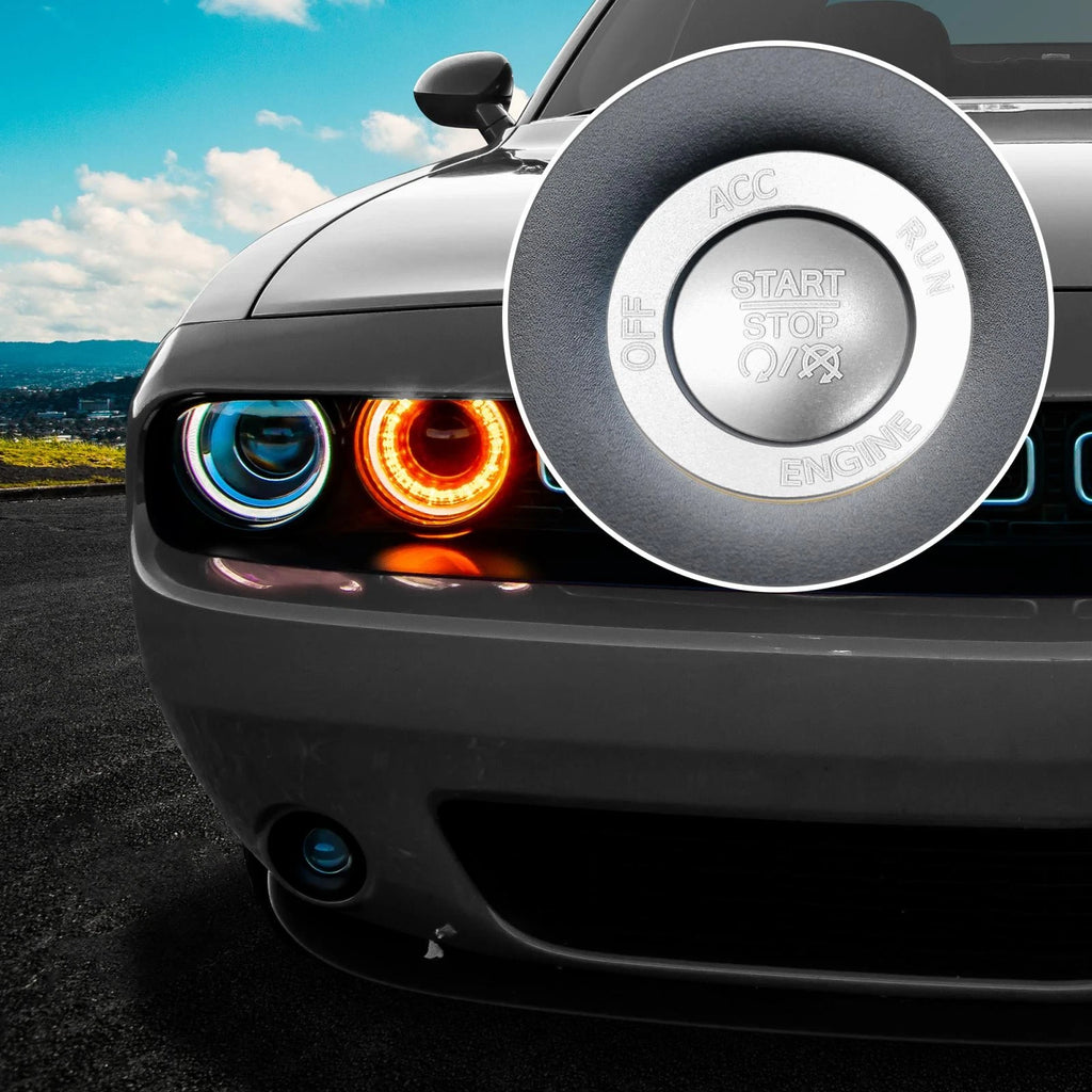 Engine Start Stop Button Cover Kit for Dodge Charger Challenger (2011–2023)