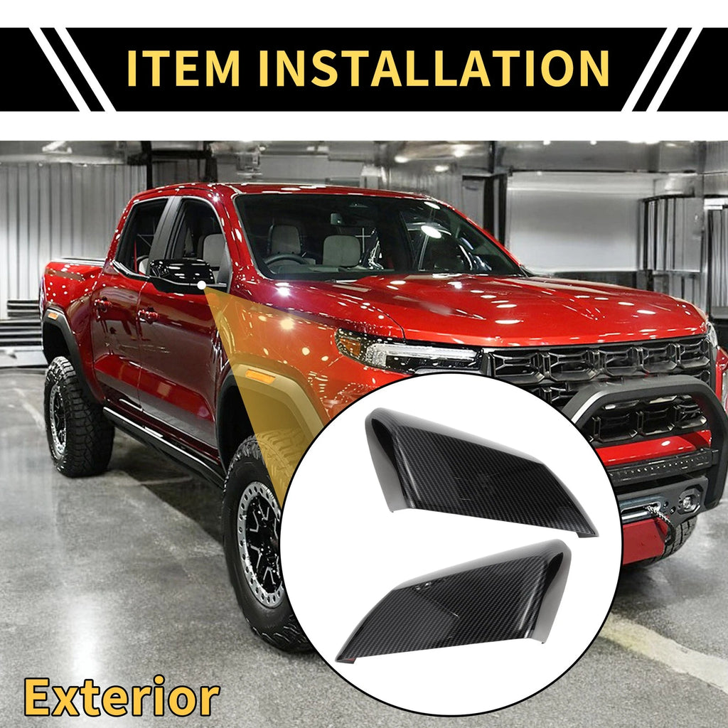 Exterior Rearview Mirror Cover Replacement for Chevy Colorado 2023–2024 Carbon