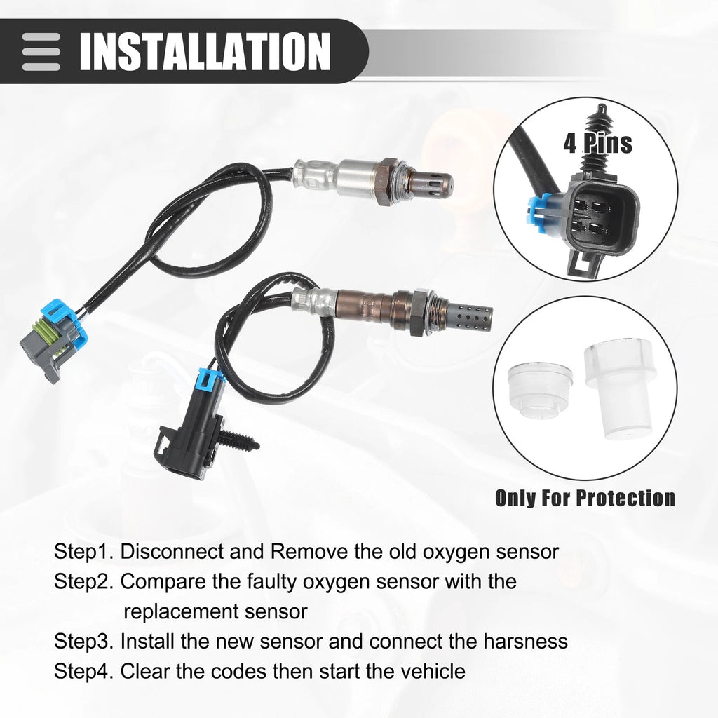 Oxygen Sensor Set of 2 for Chevy Malibu (2008–2010)