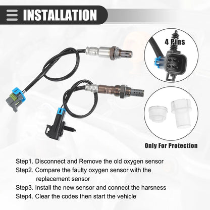 Oxygen Sensor Set of 2 for Chevy Malibu (2008–2010)