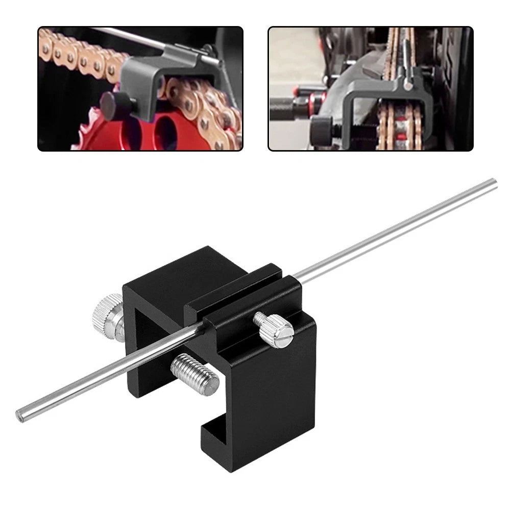 Portable Chain Alignment Tool for Motorcycle Maintenance (Universal)