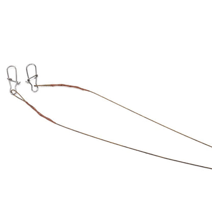 2pcs Stainless Steel Leader Wire with Swivels & Snap for Fishing
