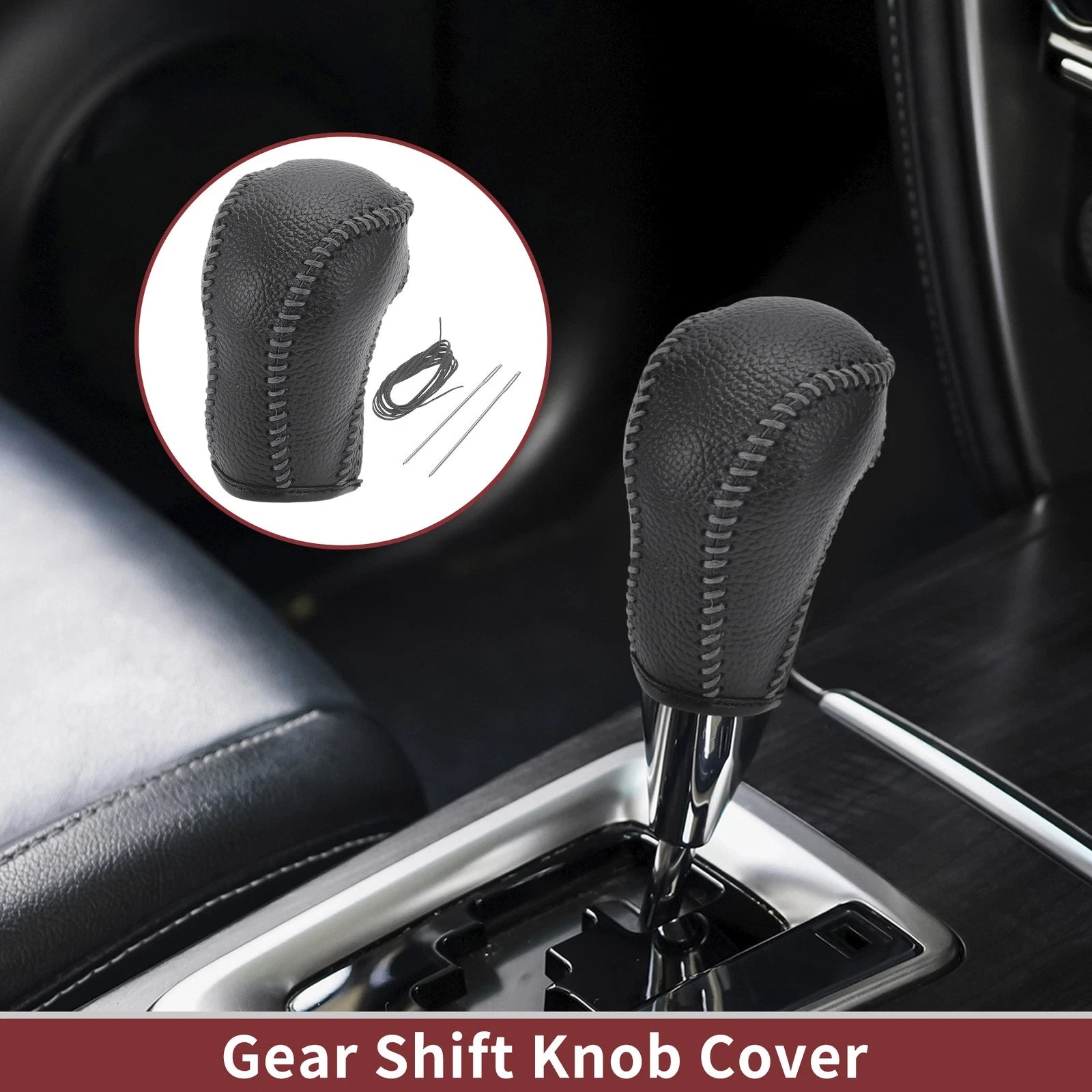 Gear Shift Knob Cover Replacement for Mazda CX-5 (2013–2014) Faux Leather