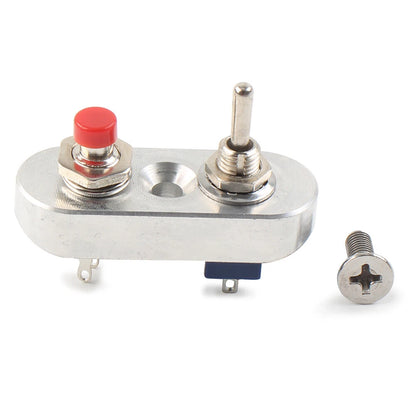 7/8" Handlebar Mini Dual Toggle Switch Button For Horn Headlight ON-OFF Silver