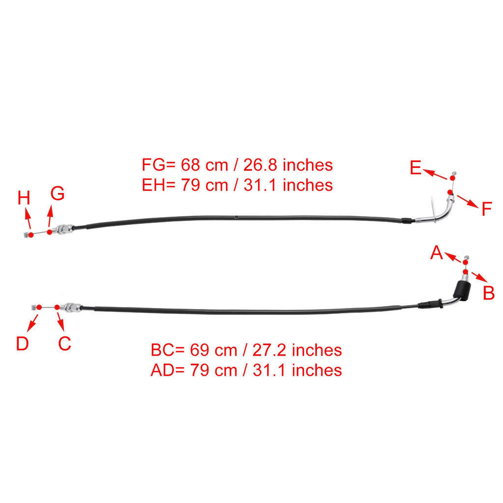 Throttle Cable Wire for Suzuki GSXR1000 (2009–2016) Black