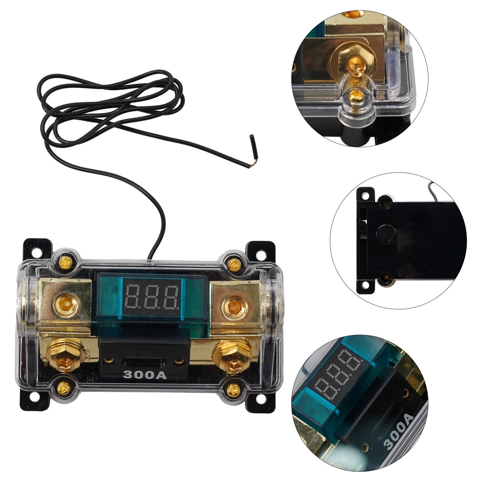300 Amp ANL Fuse Holder for M3 Thread (LED Digital Display)