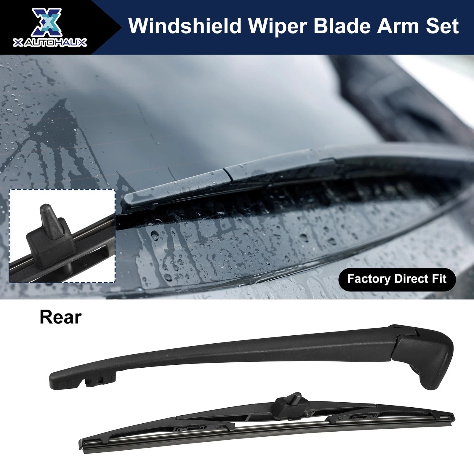 14 Inch Rear Windshield Wiper Blade Arm Set Replacement for Honda Pilot (2009–2015)