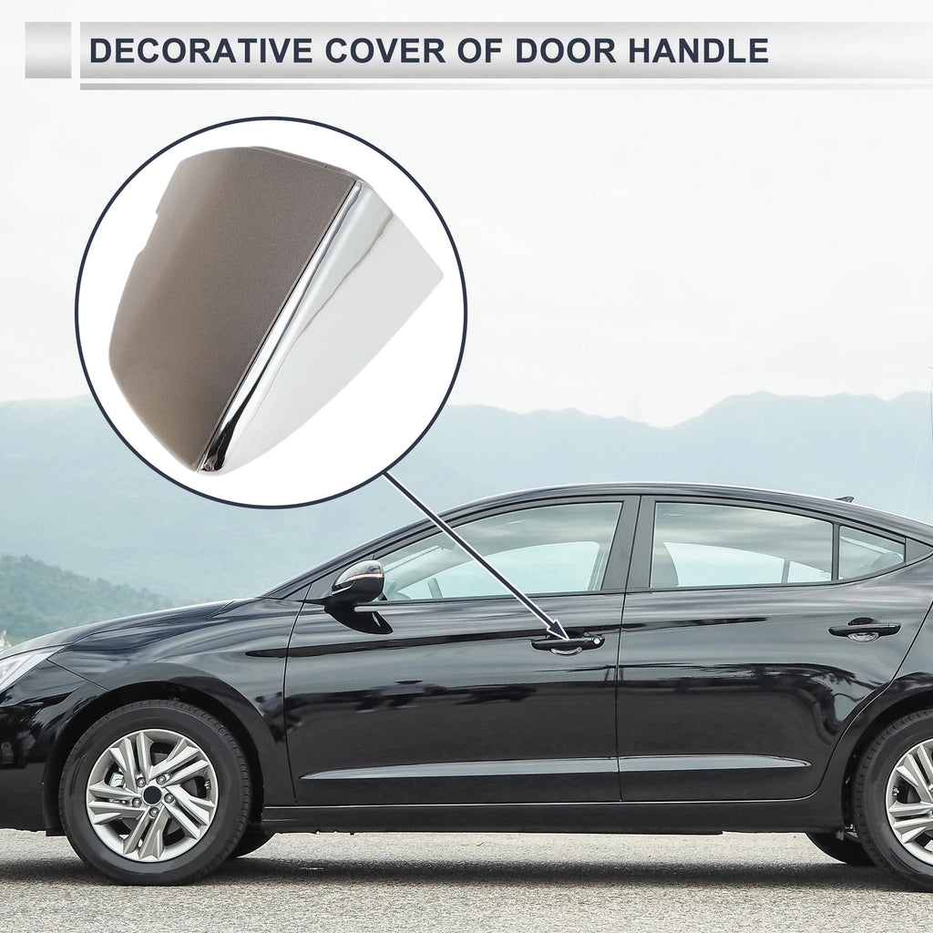 Front Left Door Handle Lock Cylinder Cover Replacement for Volkswagen Gray ABS (2012–2018)