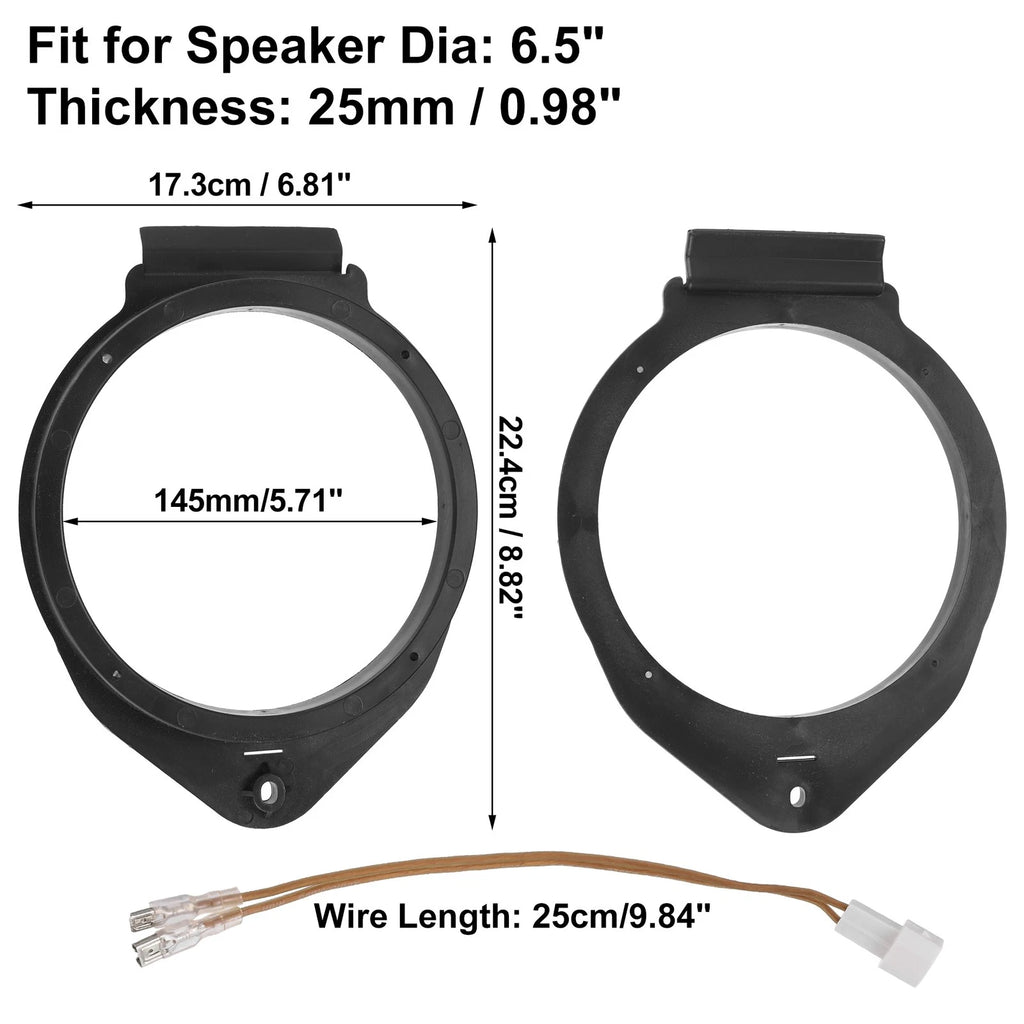 Speaker Adapter Spacer Ring with Wire Combination for Chevy Silverado 1500 (2014–2018)