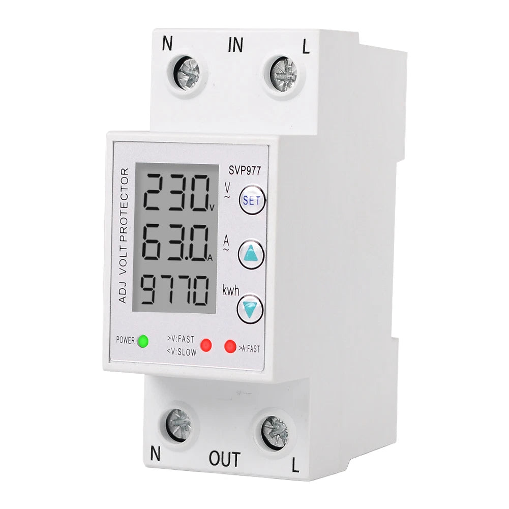 Adjustable 3-in-1 Smart Breaker for Surge Protection (220V 230V AC)