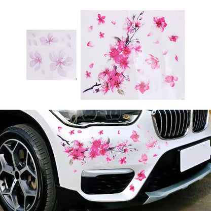 2pc Vinyl Car Stickers for Windshield - Pink Blossom Theme