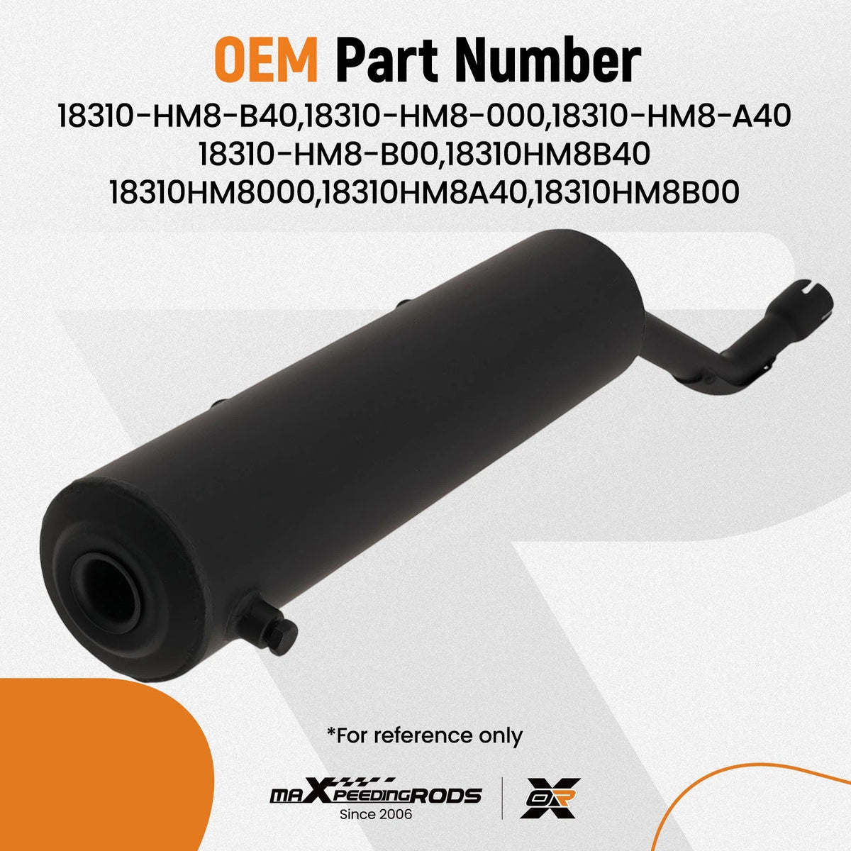 Black Exhaust System for Honda TRX250TM Recon (2002–2014) 18310HM8A40