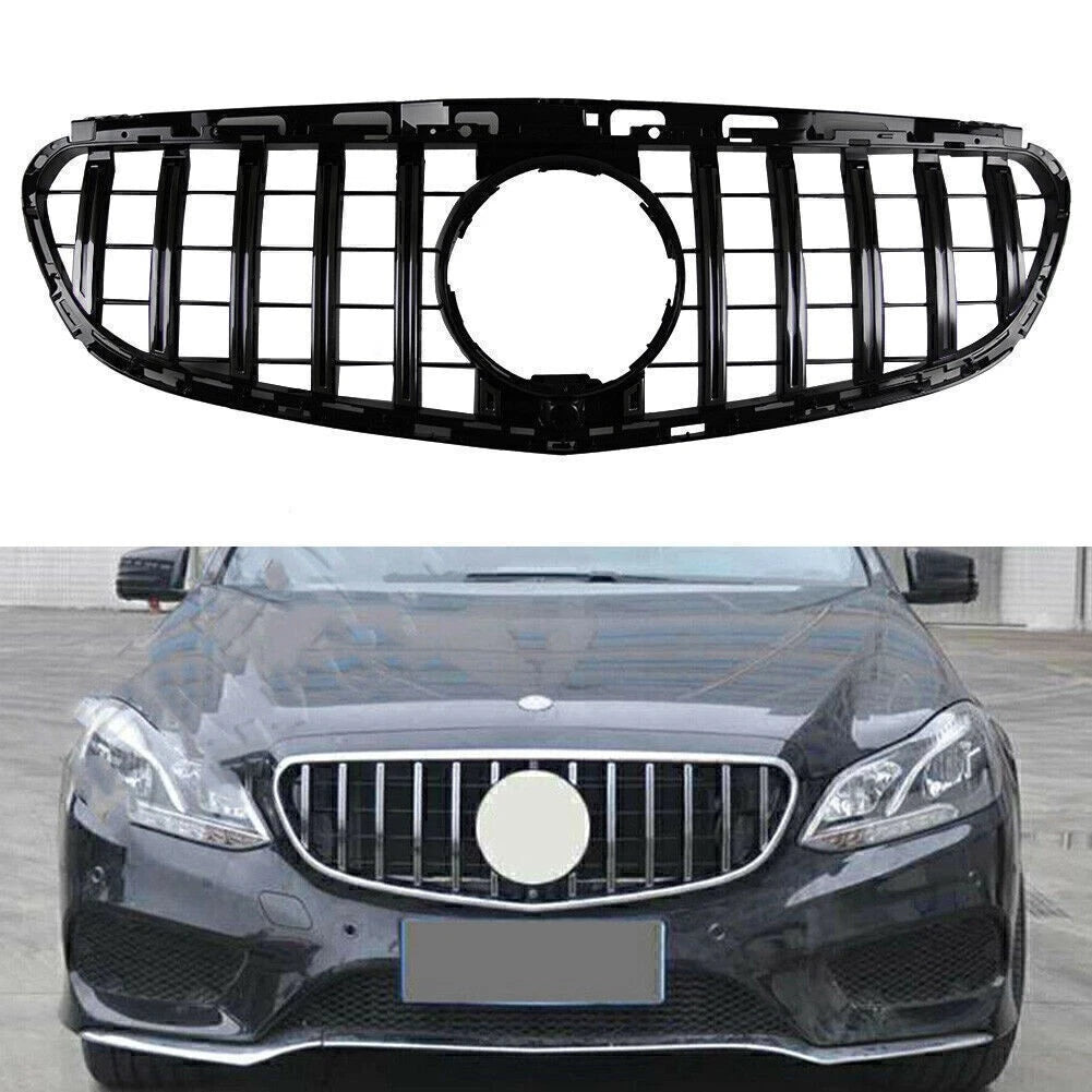 Black GT Style Front Bumper Grille for Benz E Class W212 (2014–2015)