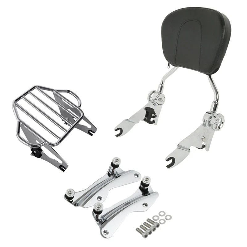 Backrest Sissy Bar Rack 4 Point Docking Hardware for Harley Road Glide (2014–2026)