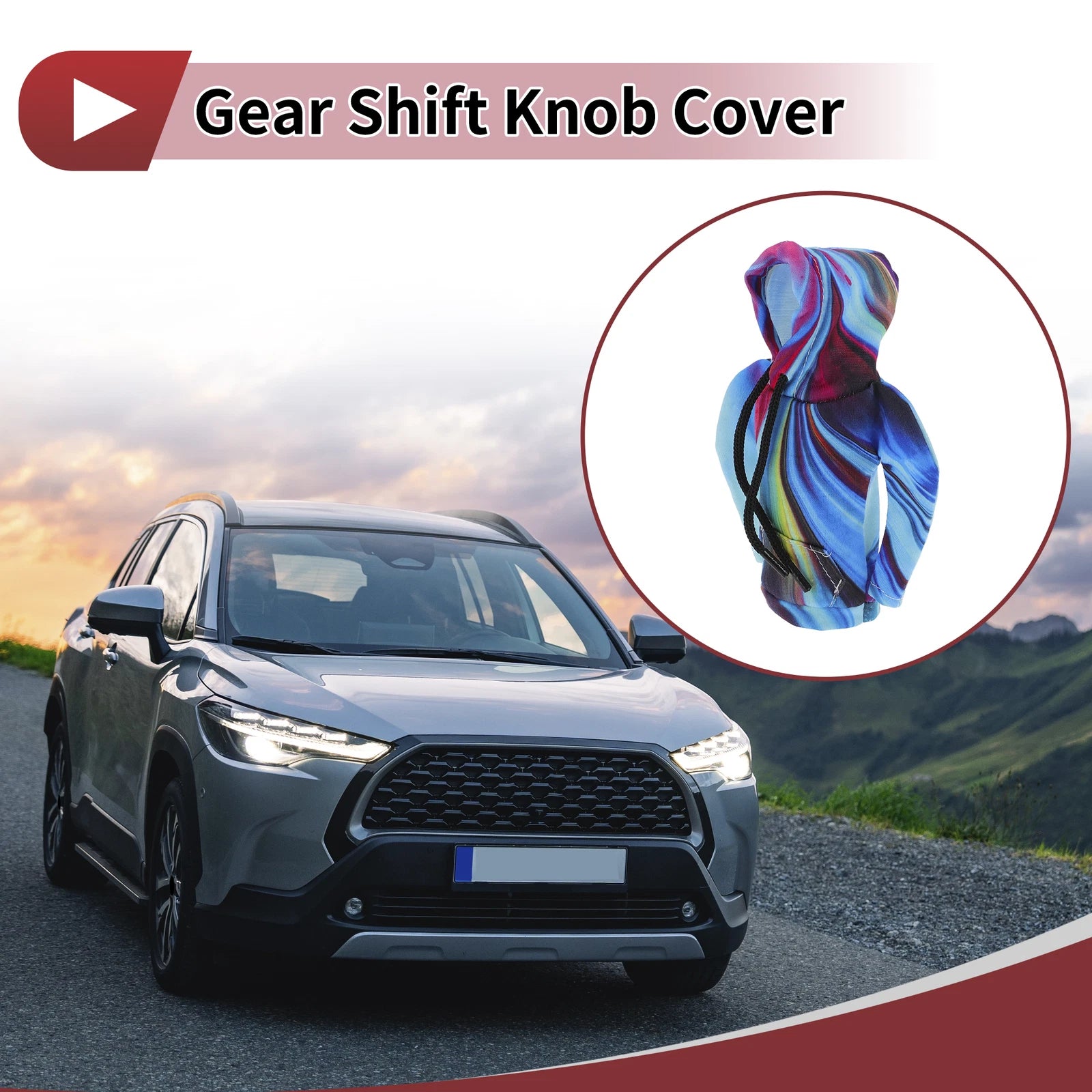 Gear Shift Knob Cover for Universal Fit (3D Printed, Blue Polyester)